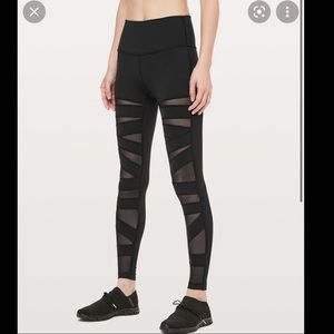 Victoria’s Secret Sport Mesh Cut Out Black Leggings